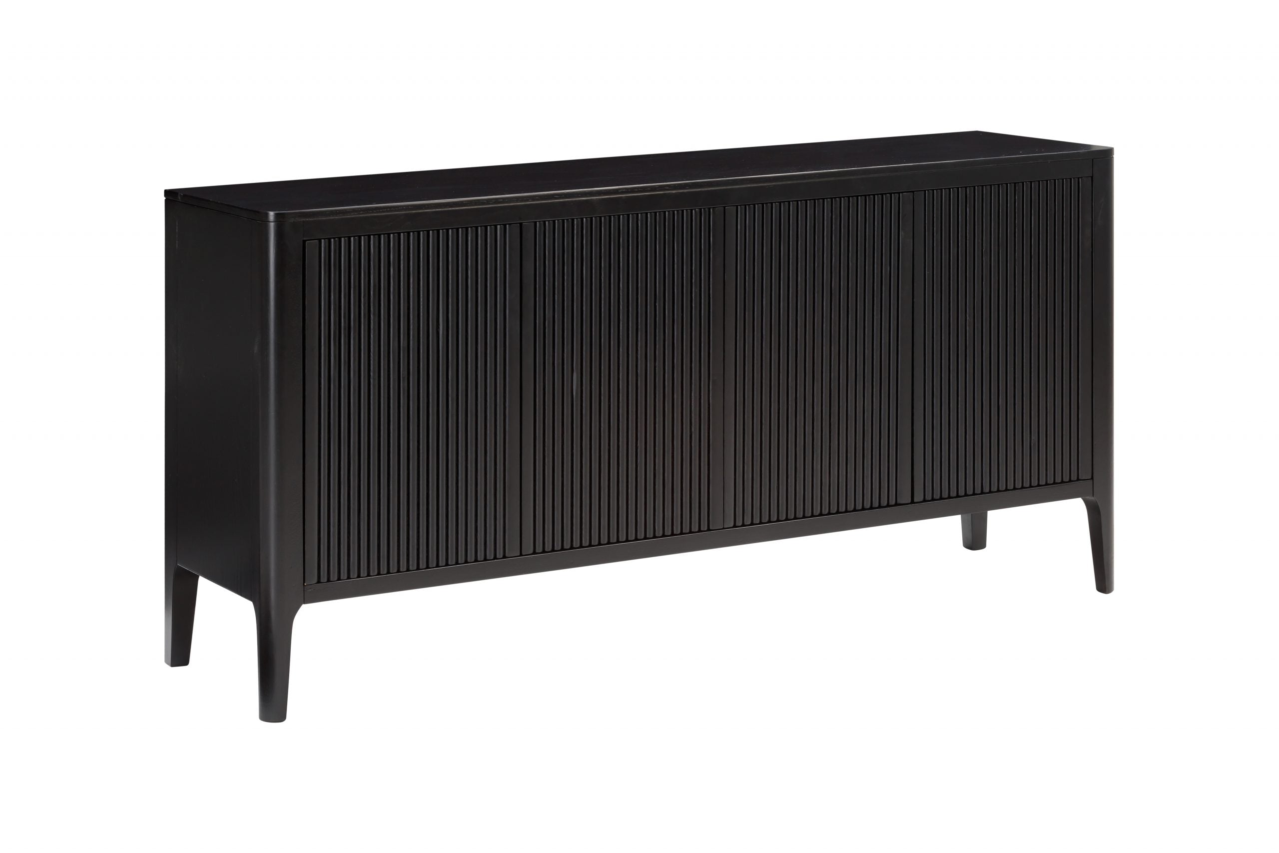 DI Designs Abberley Black Oak Wood Ribbed Sideboard